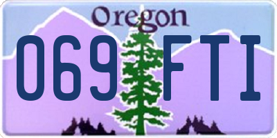 OR license plate 069FTI