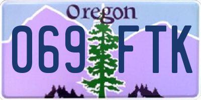 OR license plate 069FTK