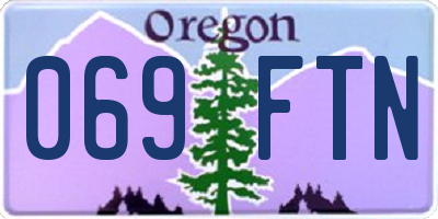 OR license plate 069FTN