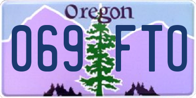 OR license plate 069FTO