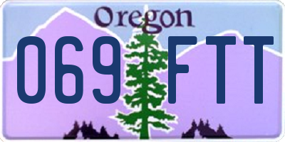 OR license plate 069FTT
