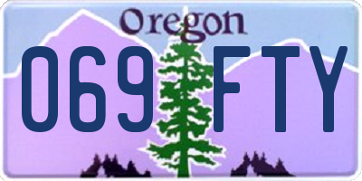 OR license plate 069FTY