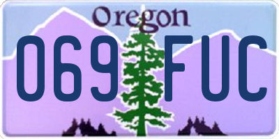 OR license plate 069FUC