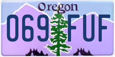 OR license plate 069FUF