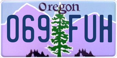 OR license plate 069FUH