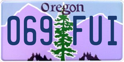 OR license plate 069FUI