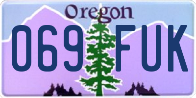 OR license plate 069FUK