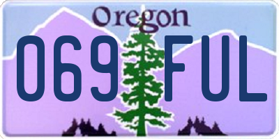 OR license plate 069FUL