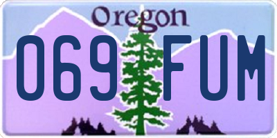 OR license plate 069FUM