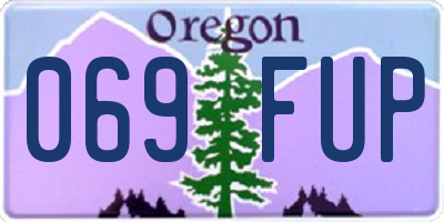 OR license plate 069FUP
