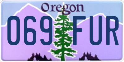 OR license plate 069FUR
