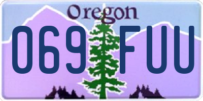 OR license plate 069FUU
