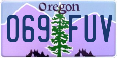 OR license plate 069FUV