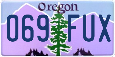 OR license plate 069FUX