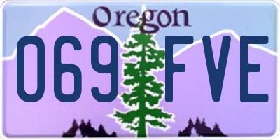 OR license plate 069FVE
