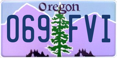 OR license plate 069FVI