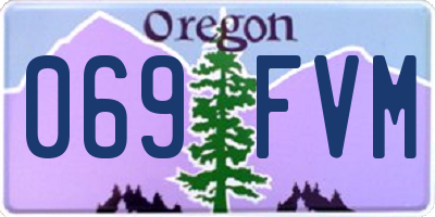 OR license plate 069FVM