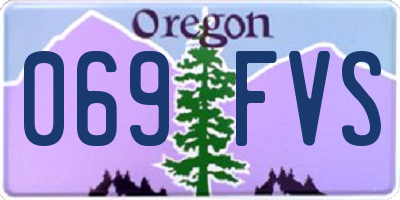 OR license plate 069FVS