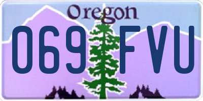OR license plate 069FVU