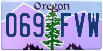OR license plate 069FVW