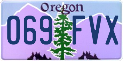 OR license plate 069FVX