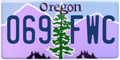 OR license plate 069FWC