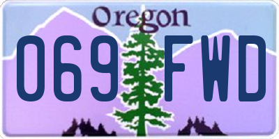 OR license plate 069FWD