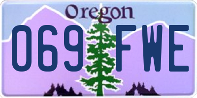 OR license plate 069FWE