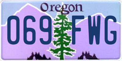 OR license plate 069FWG