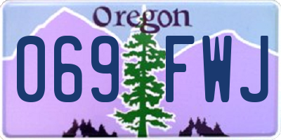 OR license plate 069FWJ
