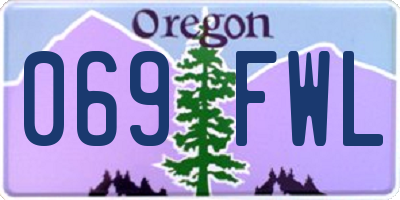 OR license plate 069FWL