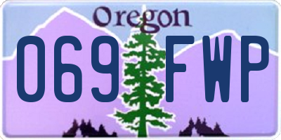 OR license plate 069FWP
