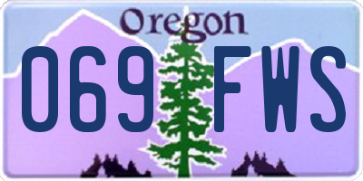 OR license plate 069FWS