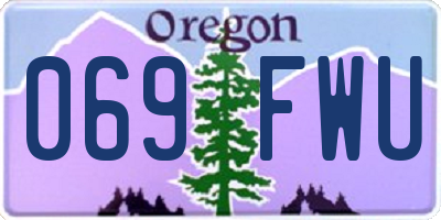 OR license plate 069FWU