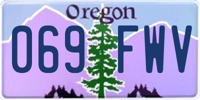 OR license plate 069FWV