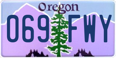 OR license plate 069FWY