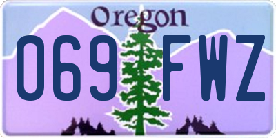 OR license plate 069FWZ