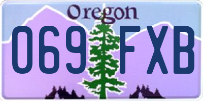 OR license plate 069FXB
