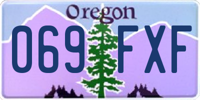 OR license plate 069FXF
