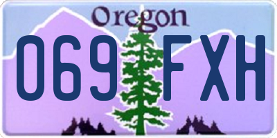 OR license plate 069FXH