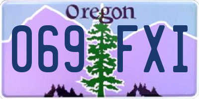 OR license plate 069FXI