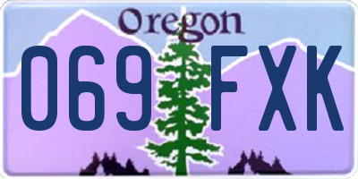 OR license plate 069FXK