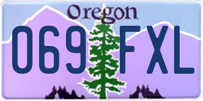 OR license plate 069FXL