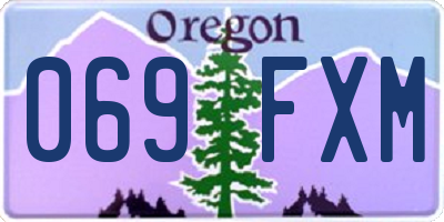 OR license plate 069FXM