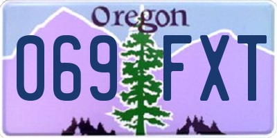 OR license plate 069FXT