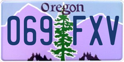 OR license plate 069FXV