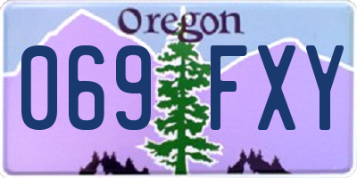 OR license plate 069FXY