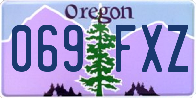 OR license plate 069FXZ