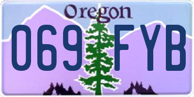 OR license plate 069FYB