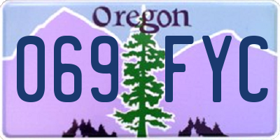 OR license plate 069FYC
